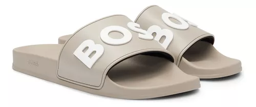 Chinela Slide Hugo Boss Bege