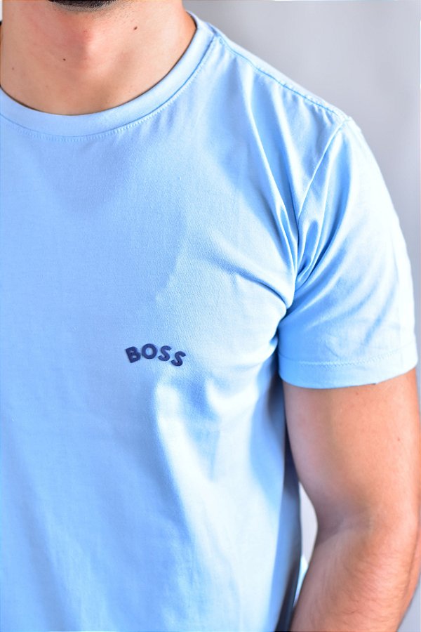 Camiseta Boss Basic Arch - Azul Bebê