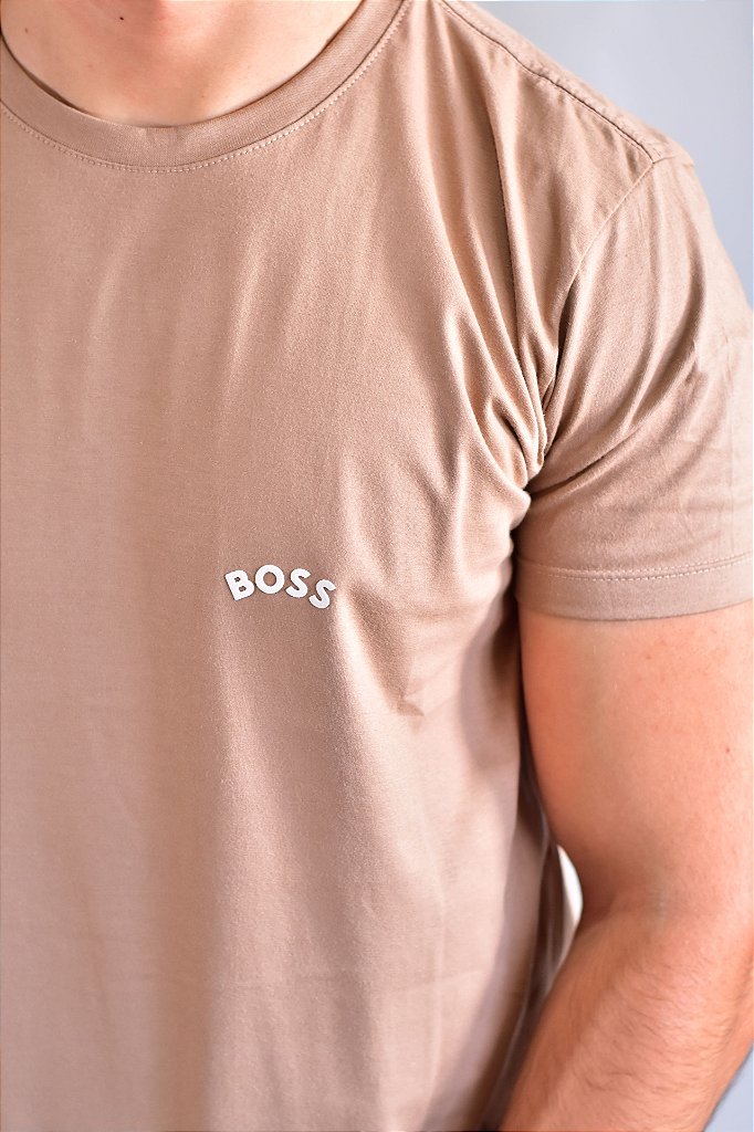 Camiseta Boss Basic Arch - Cáqui