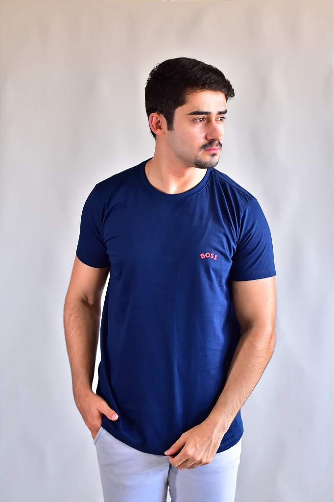 Camiseta Boss Basic Arch - Azul Marinho